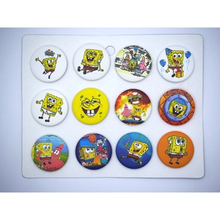 เข็มกลัด 3.2cm/4.4cm Spongebob  สปันจ์ บ็อบ การ์ตูน อนิเมะ Cartoon Anime