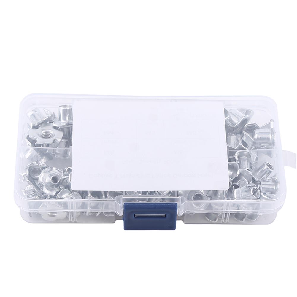 Carbon Steel M3/M4/M5/M6/M8 Four Pronged T Nuts Blind Inserts Nut for