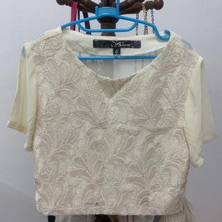 มือสอง เสื้อคร็อปปักด้านหน้า CPS