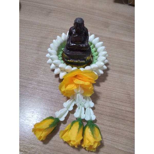 พวงมาลัยไหว้พระ เอาไว้หน้ารถ ขนาดวงใน 2นิ้ว