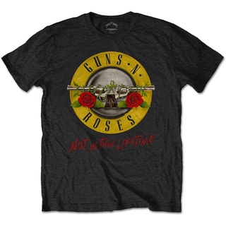 เสื้อยืดแขนสั้นลําลอง พิมพ์ลาย Guns N Roses Not In This Lifetime Tour Merchandise Series พลัสไซซ์ เหมาะกับการเล่นฟิตเนส