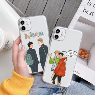 เคสโทรศัพท์มือถือ แบบใส ลาย Darcy and Tara Heartstopper สําหรับ iphone 6 6s 7 X XS XR XSMax 11pro 12 pro 13 promax