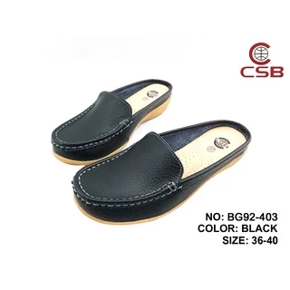 CSB รองเท้าหนังวัว BG92-403 แฟชั่นผู้หญิง แบบเปิดส้น