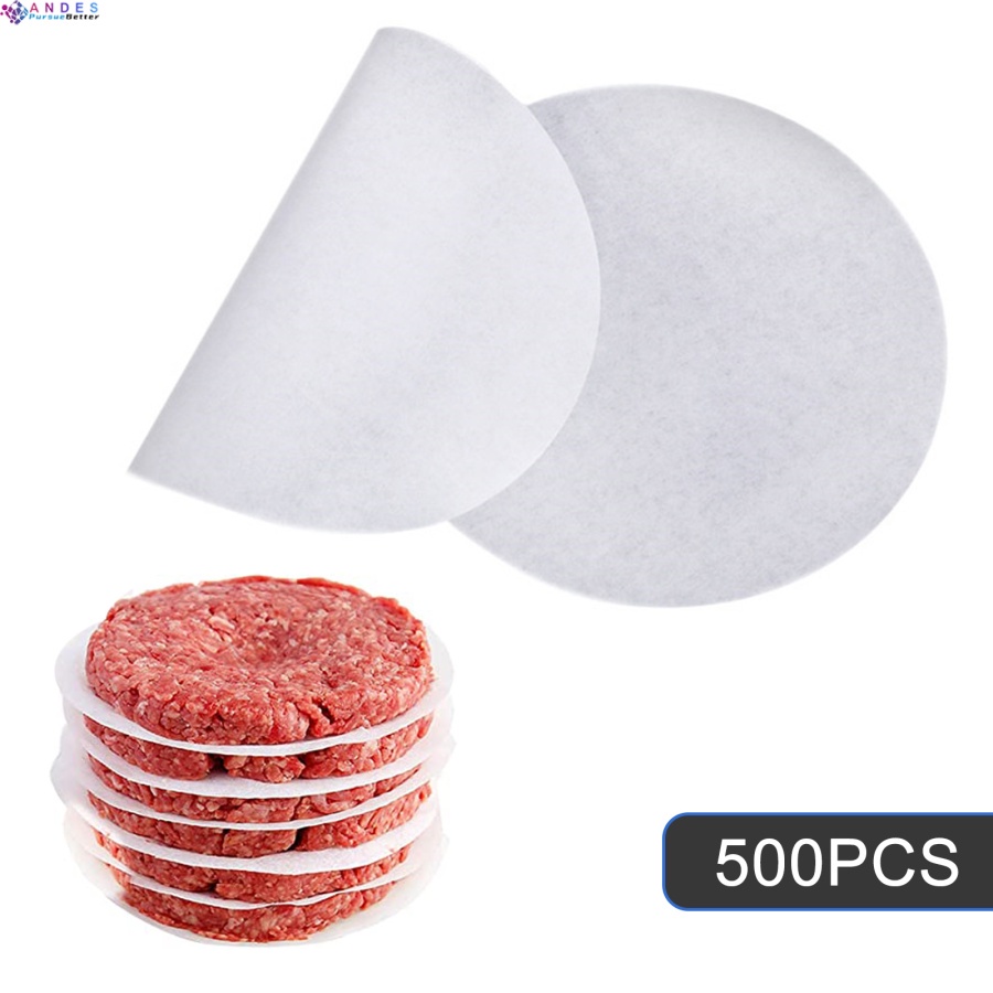 500pcs Hamburger Patty Paper, 4.5IN NonStick Wax Papers, Round