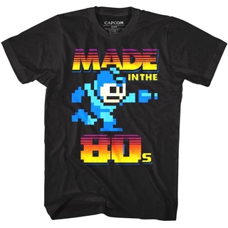 เสื้อยืดลำลองเสื้อยืด ผ้าฝ้าย พิมพ์ลาย Mega Rokku Made In The 80S 8Bit Pixel สไตล์คลาสสิก เรโทร สําหรับผู้ชาย UI321T140