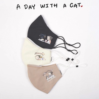 หน้ากากผ้า Credi x หมาจ๋า A day with a Cat Collection