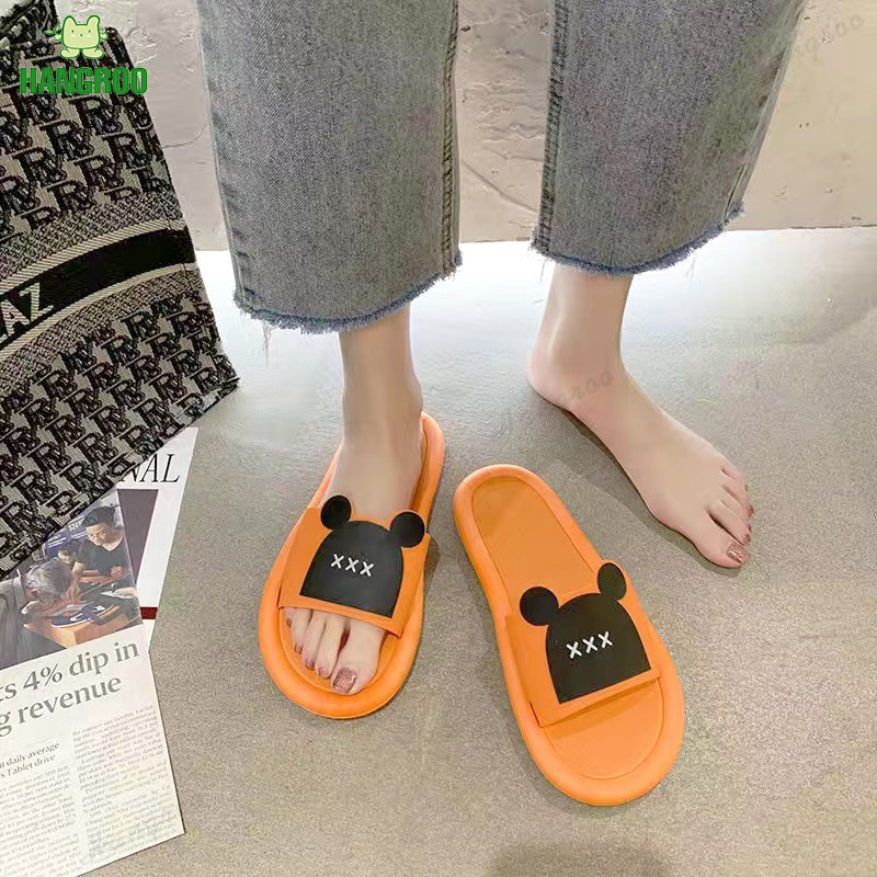 HANGROO SHOES 028 รองเท้าแตะ รองเท้าแตะแบบสวม นุ่มสบายเท้า มี4สีให้เลือก
