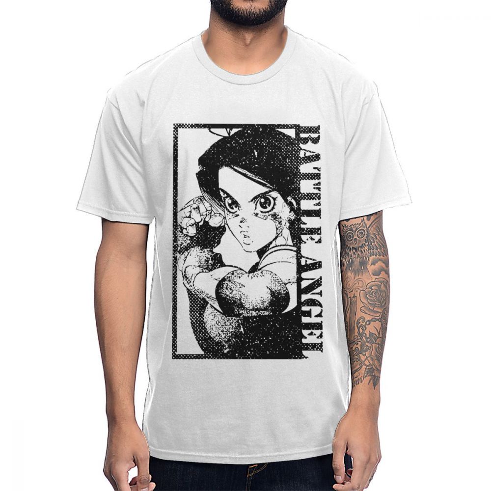 [COD]เสื้อยืดลําลอง แขนสั้น คอกลม พิมพ์ลายกราฟฟิค Battle Angel Alita สไตล์วินเทจ แฟชั่นคู่รัก สําหรั