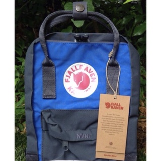 Fjallraven Kanken Mini มินิ ปัก*mini* สีGraphite/UN Blue