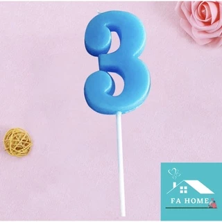 AA6 เทียนวันเกิด เทียนวันเกิดตัวเลข สีทองสวย