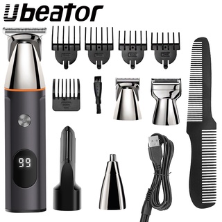 5 in 1 Ubeator ปัตตาเลี่ยนตัดผม อุปกรณ์ขนจมูก มีดโกน เครื่องตัดผม แบบชาร์จไฟได้ เครื่องโกนหนวดเครา สําหรับผู้ชาย