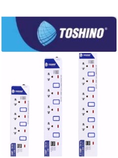 TOSHINO ปลั๊กไฟ3/4/5ช่องมีช่องUSBแถมฟรีปลั๊กแปลงขา1ตัว