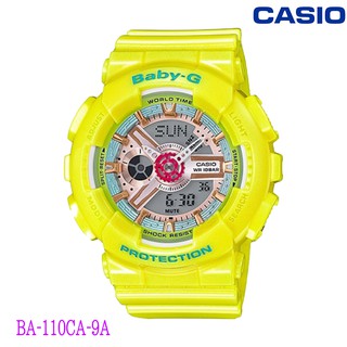 (สินค้าใหม่ล่าสุด) Casio BABY-G รุ่น BA-110CA-9A สินค้าขายดี นาฬิกาข้อมือผู้หญิง สายเรซิน（ของแท้1ปี)