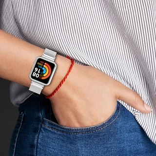 2in1 สร้อยข้อมือสายโลหะสําหรับ Xiaomi Watch Lite กรณี Protector Redmi นาฬิกา 5 / 5 eSIM 4 3 2 Lite แม่เหล็กสายรัดข้อมือ Mi นาฬิกา Lite 3 2 เข็มขัด