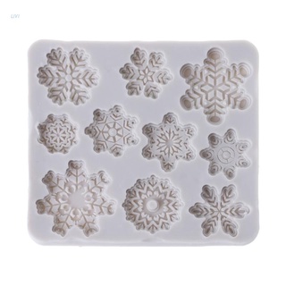 LIVI Christmas Snowflake Silicone Fondant Cake Mold Chocolate Candy Mould DIY Decor