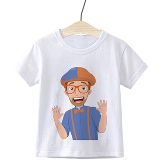 เสื้อยืดแขนสั้น พิมพ์ลายการ์ตูน The BLiPPi แฟชั่นฤดูร้อน สําหรับเด็กผู้ชาย และเด็กผู้หญิง