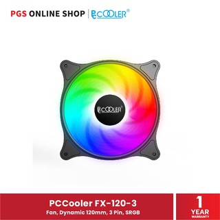 PCCooler FX-120-3 (พัดลมระบายความร้อนสำหรับเคสพีซี) Fan, Dynamic 120mm, 3 Pin, SRGB สินค้ารับประกัน 1 ปี