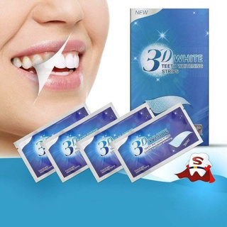 *พร้อมส่ง*สติกเกอร์ฟันขาว 3D WHITE สติ๊กเกอร์ติดฟันขาว 14 แผ่น