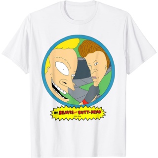 เสื้อยืดคอกลม แขนสั้น ผ้าฝ้าย 100% พิมพ์ลายอนิเมะ Beavis and Butt-Head สไตล์ยุโรป อเมริกัน สําหรับผู้ชายS-5XL