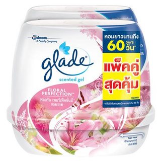 เจลปรับอากาศ GLADE ฟลอรัลเพอ 180 กรัม แพ็คคู่ ให้ความหอมสดชื่นยาวนาน และกลบกลิ่นอันไม่พึงประสงค์