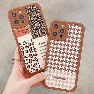 เคสไอโฟน Apple 7/8Plus XR XSmax Case ปกป้องกล้อง ลายเสือดาว เคสมือถือ TPUนุ่มนิ่ม สำหรับ iPhone 11 12 13Promax Cover