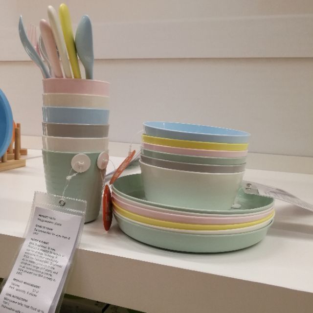 IKEA (อิเกีย)​ แท้ค่ะ KALAS คาลอส ชุดอุปกรณ์รับประทานอาหาร จาน ชาม แก้ว ช้อน ส้อม มีด สำหรับเด็ก ครบเซ็ต