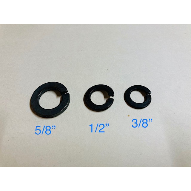แหวนสปริงดำ3/8"-5/8" แหวนเหล็กสปริงดำ