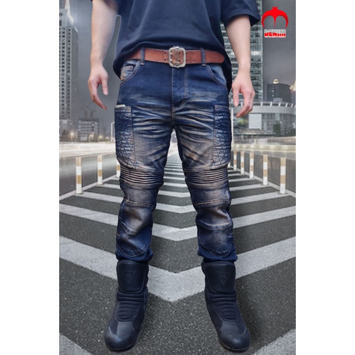 กางเกงการ์ด MANTA DENIM+การ์ดเข่า LEVEL 2
