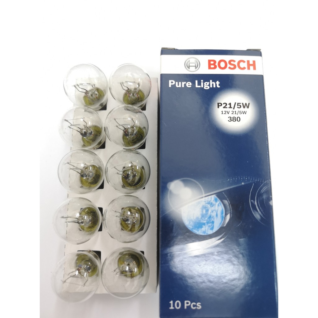 1 ชิ้น x Bosch Pure Light P21/5W 12V หลอดไฟ (1016) BULB P21W 12V (1141)