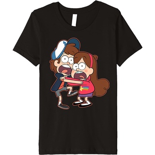 แขนสั้นcrew neckเสื้อยืดแขนสั้นลําลอง คอกลม พิมพ์ลาย Disney Gravity Falls Dipper and Mabel Pines แฟชั่นพรีเมี่ยมS-XXXXL