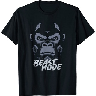 เสื้อยืดโอเวอร์ไซส์เสื้อยืด ผ้าฝ้ายแท้ คุณภาพสูง พิมพ์ลาย Gorilla Beast เหมาะกับใส่ออกกําลังกาย เพาะกาย ฝึกกล้ามเนื้อS-3