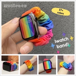 สายนาฬิกาข้อมือ ยืดหยุ่น สีรุ้ง สําหรับ Iwatch 8 7 6 5 4 3 Watchband 38 40 42 44 มม. 41 มม. 45 มม. 8 7 6 T500+PLUS
