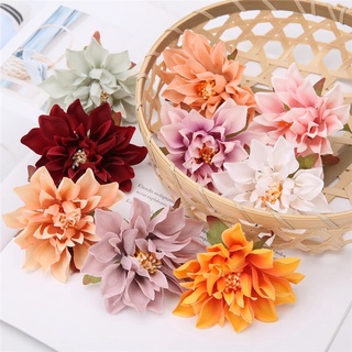 ดอกไม้ประดิษฐ์ Dahlia Flower Heads 10ชิ้น