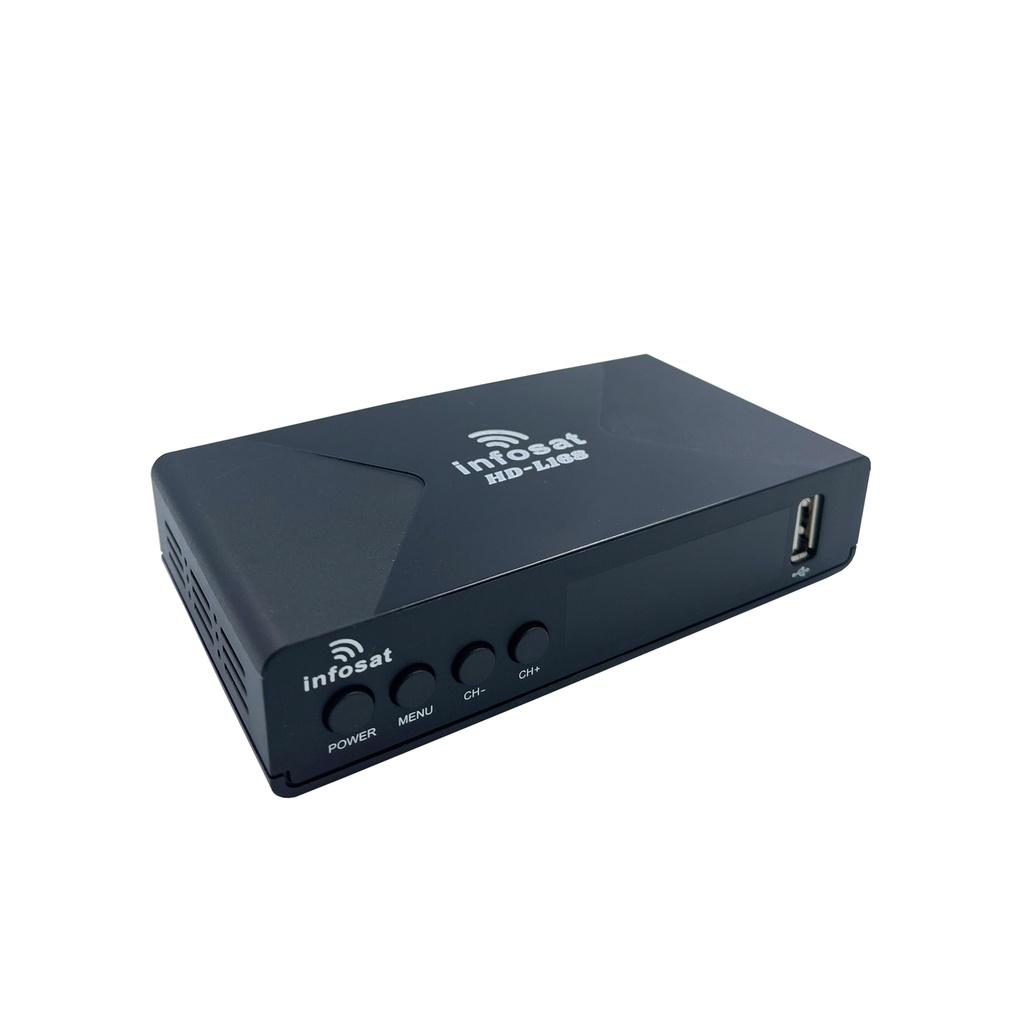กล่องทีวีดาวเทียมไฮบริดจ์ INFOSAT HD-L168 + เสา WIFI INFOSAT + INFOSAT USB LAN-1 #8