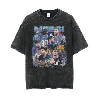 เสื้อยืด ขนาดใหญ่ พิมพ์ลาย Requiem Lionel Messi สีดํา | หินล้างทําความสะอาด | เสื้อยืด | เสื้อเชิ้ต Atlet | เสื้อยืด ขนา