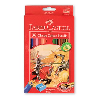 สีไม้อัศวิน 36 สี Faber-Castell กล่องกระดาษ