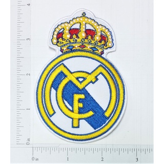 MCF Real Madrid CF Football Club logo โลโก้ทีมฟุตบอล เรอัลมาดริด ตัวรีดติดเสื้อ เย็บติดเสื้อ ตกแต่งเครื่องแต่งกาย