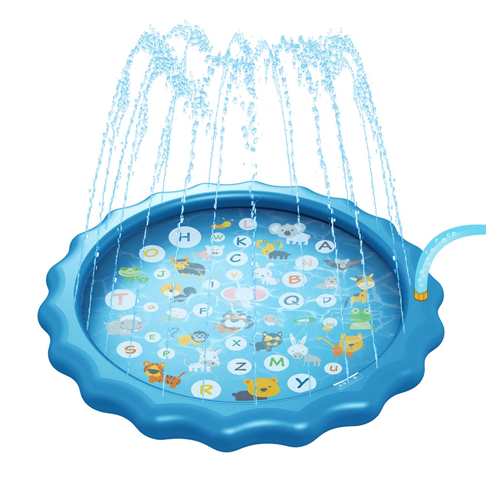 สระน้ำพุ 170cm สระน้ำพุเด็ก ของเล่นน้ำ ถาดน้ำพุเด็ก สระน้ำพุ Sprinklers Pad for Kids รูปที่ 7