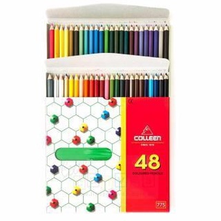 Colleen ดินสอสีไม้ คอลลีน 48 สี รุ่น 775 สีธรรมดา+นีออน(สะท้อนแสง)