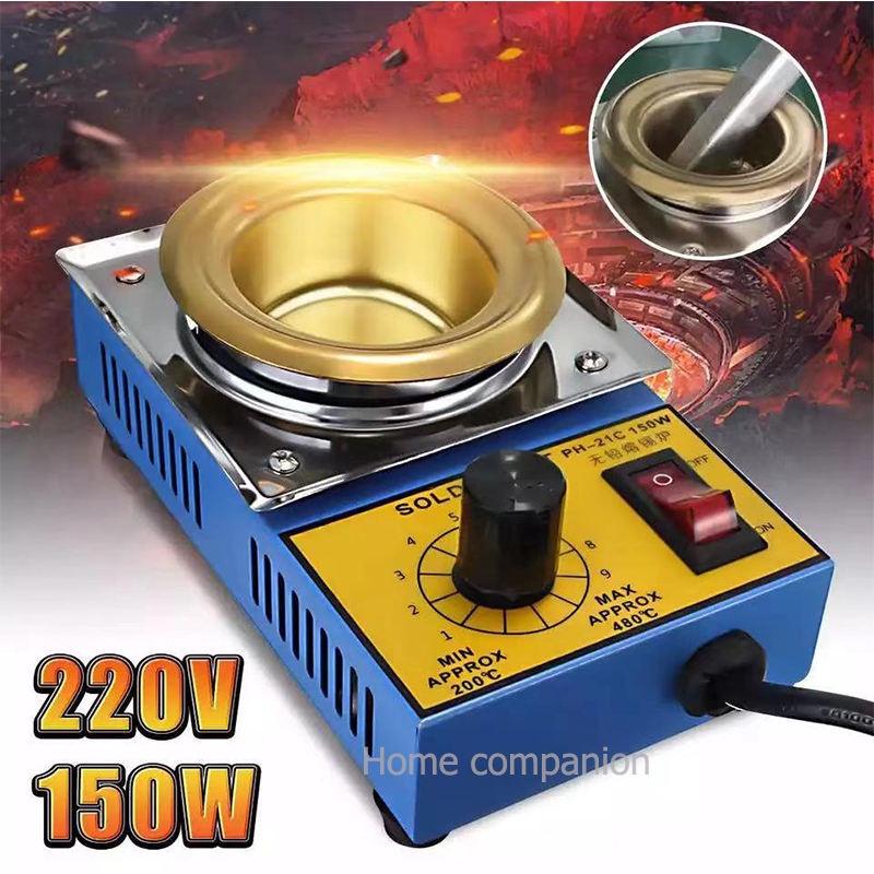 เตาหลอมตะกั่ว เตาดีบุก เตาหลอมดีบุกที่ปรับอุณหภูมิได้ฟลักซ์ 220V 150W 200-480°C ใช้สำหรับหลอมละลายตะ