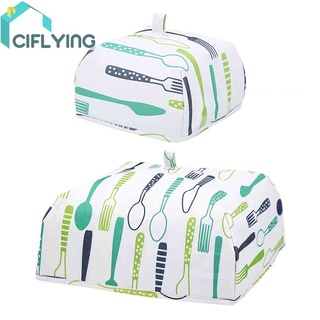 Cifly ฝาครอบอาหารฟอยล์อลูมิเนียม กันยุง กันแมลงวัน พับได้ สําหรับห้องครัว