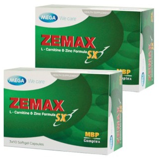 Mega We Care Zemax SX 30 capsules (2 กล่อง) เสริมฮอร์โมน สุขภาพเพศชายและกล้ามเนื้อ