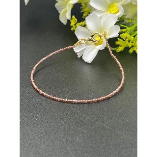 Garnet 2mm bracelet for woman สร้อยข้อมือโกเมน 2 มม. สำหรับผู้หญิง