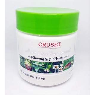 🐛Cruset Hair spa Treatment ครูเซ็ท ครีมหมักผม แฮร์สปา สมุนไพร 7 ชนิด ทรีทเม้นท์ผม บำรุงผม เข้มข้น อบไอน้ำได้ ผมนุ่มลื่น