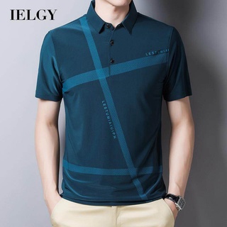 Ielgy เสื้อยืดโปโล แขนสั้น ลําลอง ใส่สบาย อเนกประสงค์ สําหรับผู้ชาย