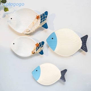 COLO  2 Pieces Wood Fish Decor Ornament Hanging Wooden Fish Decoration Hand Carved Wooden Fish Wall Art for Home Indoor Outdoo