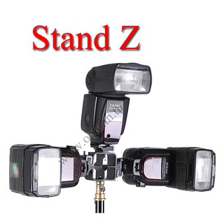 Stand Z DSLR Flash Shoe Umbrella Holder 3x Triple Flash