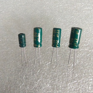 คาปาซิสเตอร์ความถี่สูง 1uf 10uf 22uF 47uF 100uF 220uF 50v 35v 25v  capacitor ความถี่สูง