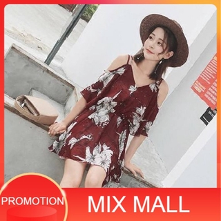 MixMall ชุดเดรสสั้น โชว์ไหล่ Premium Korean Womens Top Collection (AA 0-10)