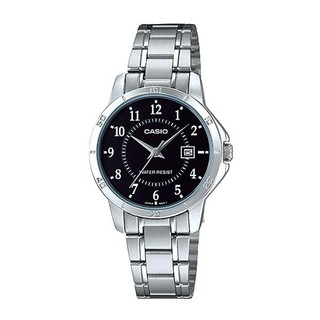 ﻿Casio   Standard Lady นาฬิกาข้อมือผู้หญิง เงิน สายสเตนเลส รุ่น LTP-V004D-1BUDF